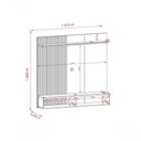 Ver imagem 4 de Rack com Painel Íris para TV até 55" 136cm MDF-MDP Porta Basculante Marrom Madetec Móveis