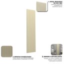 Ver mais imagens de Painel Ripado em Barra 250cm x 46cm 100% MDF Supremo Marrom/Off White Gelius Móveis