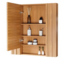 Conjunto Completo de Banheiro com Gabinete Espelheira e Cuba Sobrepor Laura 80 com - 6