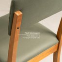 Ver imagem 6 de Cadeira Estofada Tiê CabeCasa MadeiraOriginals Verde/Amêndoa/Folha