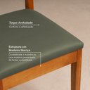 Ver imagem 5 de Cadeira Estofada Tiê CabeCasa MadeiraOriginals Verde/Amêndoa/Folha