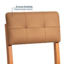 Ver imagem 4 de Cadeira Estofada Tiê CabeCasa MadeiraOriginals Marrom/Amêndoa/Sepia