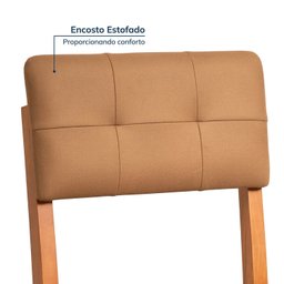 Cadeira Madeira Maciça Estofada Tiê CabeCasa MadeiraMadeira - 3