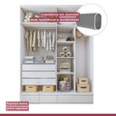 Ver imagem 5 de Conjunto Quarto Infantil com Cama Babá 90cm Clean e Guarda-Roupa Aconchego