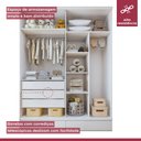 Ver imagem 3 de Quarto Infantil Completo com 1 Cama Babá Clean 90cm e Guarda-roupa Aconchego