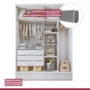 Ver imagem 5 de Quarto Infantil Completo com 1 Cama Babá Clean 90cm e Guarda-roupa Aconchego