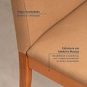 Ver imagem 5 de Cadeira Estofada Tiê Maxx CabeCasa MadeiraOriginals Marrom/Amêndoa/Sepia