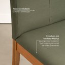 Ver imagem 5 de Cadeira Estofada Tiê Maxx CabeCasa MadeiraOriginals Verde/Amêndoa/Folha