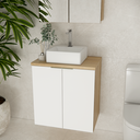 Ver imagem 1 de Gabinete Nature 60cm Estilare Gab4008 Carvalho/branco