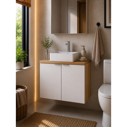 Gabinete Nature 60cm Estilare GAB4008 Carvalho/Branco