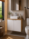 Ver imagem 1 de Gabinete Nature 60cm Estilare GAB4008 Carvalho/Branco