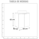 Ver imagem 4 de Gabinete Nature 60cm Estilare GAB4008 Carvalho/Branco