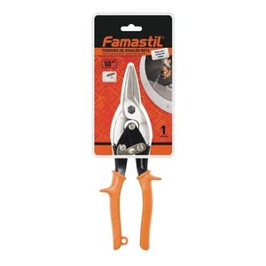 Tesoura Aviador Pro de Chapa Corte Reto 10'' Famastil