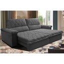 Ver imagem 1 de Sofá Retrátil e Reclinável 2,95m Molas Ensacadas Cama inBox Big Home com Bordado 3D Velusoft