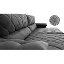 Ver imagem 4 de Sofá Retrátil e Reclinável 2,95m Molas Ensacadas Cama inBox Big Home com Bordado 3D Velusoft