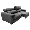 Ver mais imagens de Sofá Retrátil e Reclinável 2,95m Molas Ensacadas Cama inBox Big Home com Bordado 3D Velusoft