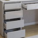 Ver imagem 6 de Escrivaninha Mesa de Escritório 100% MDF com 5 Gavetas 45 x 136cm Off White Casuá Berlim