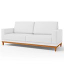 Ver imagem 1 de Sofá 3 Lugares 200cm Living Sala de Estar Kayrós D05 Sintético Branco - Mpozenato