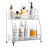 Organizador Banheiro 2 Andares Para Cosméticos Cozinha Vasos - Branco - 4
