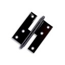 Ver imagem 1 de Dobradiça Hamburguesa 6cm Direita Preta Cartela 2 Unidades 63860 Loth