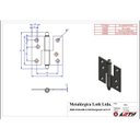 Ver imagem 2 de Dobradiça Hamburguesa 6cm Direita Preta Cartela 2 Unidades 63860 Loth