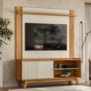Ver imagem 1 de Conjunto Painel Extensível Rack Tv até 65 Polegadas Tremonti/audrey Nature/off White G77 - Gran Belo