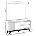 Ver imagem 5 de Conjunto Painel Extensível Rack Tv até 65 Polegadas Tremonti/audrey Nature/off White G77 - Gran Belo