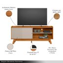 Ver imagem 4 de Conjunto Painel Extensível Rack Tv até 65 Polegadas Tremonti/audrey Nature/off White G77 - Gran Belo