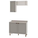 Ver imagem 2 de Conjunto de Banheiro Modulado 100% MDF Americano 3 Peças Iluminata Cinza/Branco/Fendi