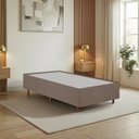Ver imagem 1 de Cama Box Solteiro Estofada em Madeira Maciça Base Reforçada Santorini Espresso Móveis Marrom