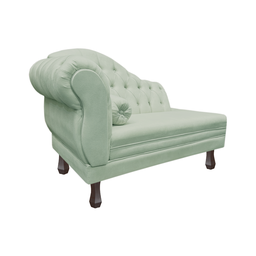 Recamier Larissa Estofado Sala 120 Cm Direito de Quem Senta Veludo Acqua - Mb Decor - 4