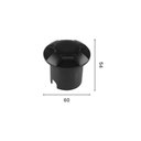 Ver imagem 2 de Balizador Astraled Dione Redondo de Embutir Led 1w Bivolt Preto 3000k Luz Amarela Bl-5029