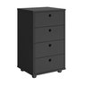 Mesa de Cabeceira Classic 4 Gavetas Preto - 2