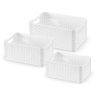 Kit de 3 Cestos Rattan - Arthi - Branco - 1