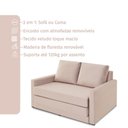 Ver imagem 4 de Sofá Simi 2 em 1 Sofá Cama Rosé Estofama