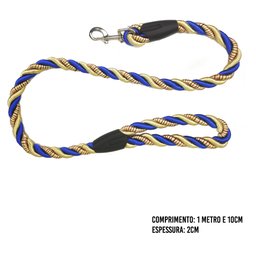 coleira Corda de Nylon Trançada Cachorro Guia Medio Porte Pets Reforçada Grossa Corrente - 2