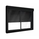 Ver imagem 1 de Janela com Persiana Integrada em Alumínio 2 Folhas Preto - 100x120