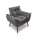 Ver imagem 3 de Kit 02 Poltrona Opala Decorativa Suede