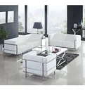 Ver imagem 4 de Sofá 2 Lugares Le Corbusier Premium Couro Sintetico Branco
