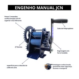 Engenho Manual para Moer Cana Engenhoca 3 Moendas Jcn - 4