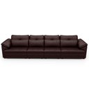 Ver imagem 6 de Sofá Retrátil para Sala de Estar 4 Lugares 339cm Riza S03 Couro Caramelo - Lyam Decor