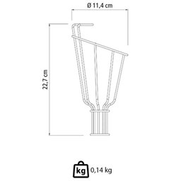 Colhedor de Frutas Tramontina Pequeno em Aço sem Cabo 26,5mm de Diâmetro 77819121 - 3