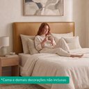 Ver imagem 6 de Cabeceira Painel Suspenso Casal 160 cm Luna Retangular Corino Whiskey Artte