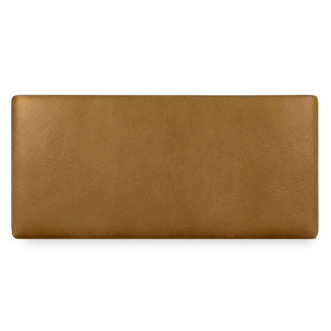 Cabeceira Painel Suspenso Casal 160 cm Luna Retangular Corino Whiskey Artte