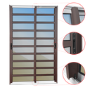 Ver imagem 3 de Porta Correr c/Trav.2F.Móv.210x200 Elite c/Fecho Autom V.Ref.Mix Corten Brimak