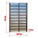 Ver imagem 4 de Porta Correr c/Trav.2F.Móv.210x200 Elite c/Fecho Autom V.Ref.Mix Corten Brimak