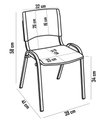 Ver imagem 3 de Kit 9 Cadeiras Infantil Iso, Escola, Base Cinza- Rosa