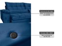 Ver imagem 2 de Sofá Retrátil Reclinável 2,50m com Molas e Espuma D33 Biondi Veludocristal - Netsofas - Azul