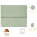 Ver imagem 2 de Cabeceira Refinada Cama Box Casal King 195 Cm Estofada Revestida em Bouclé Elegante
