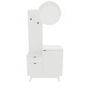 Ver imagem 1 de Conjunto para Banheiro 80cm com Espelho 2 Porta e 1 Gaveta Bn3680 Branco Tecnomobili